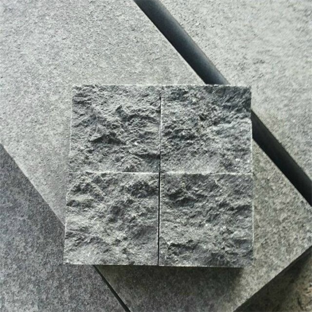 mongolian black granite cube stone